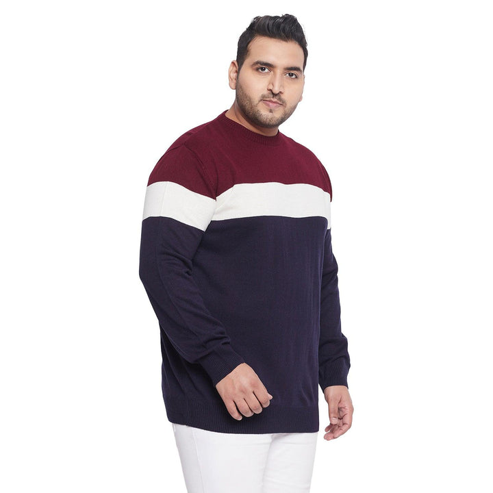 Men Plus Size Lance Colorblock Sweater