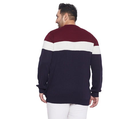 Men Plus Size Lance Colorblock Sweater