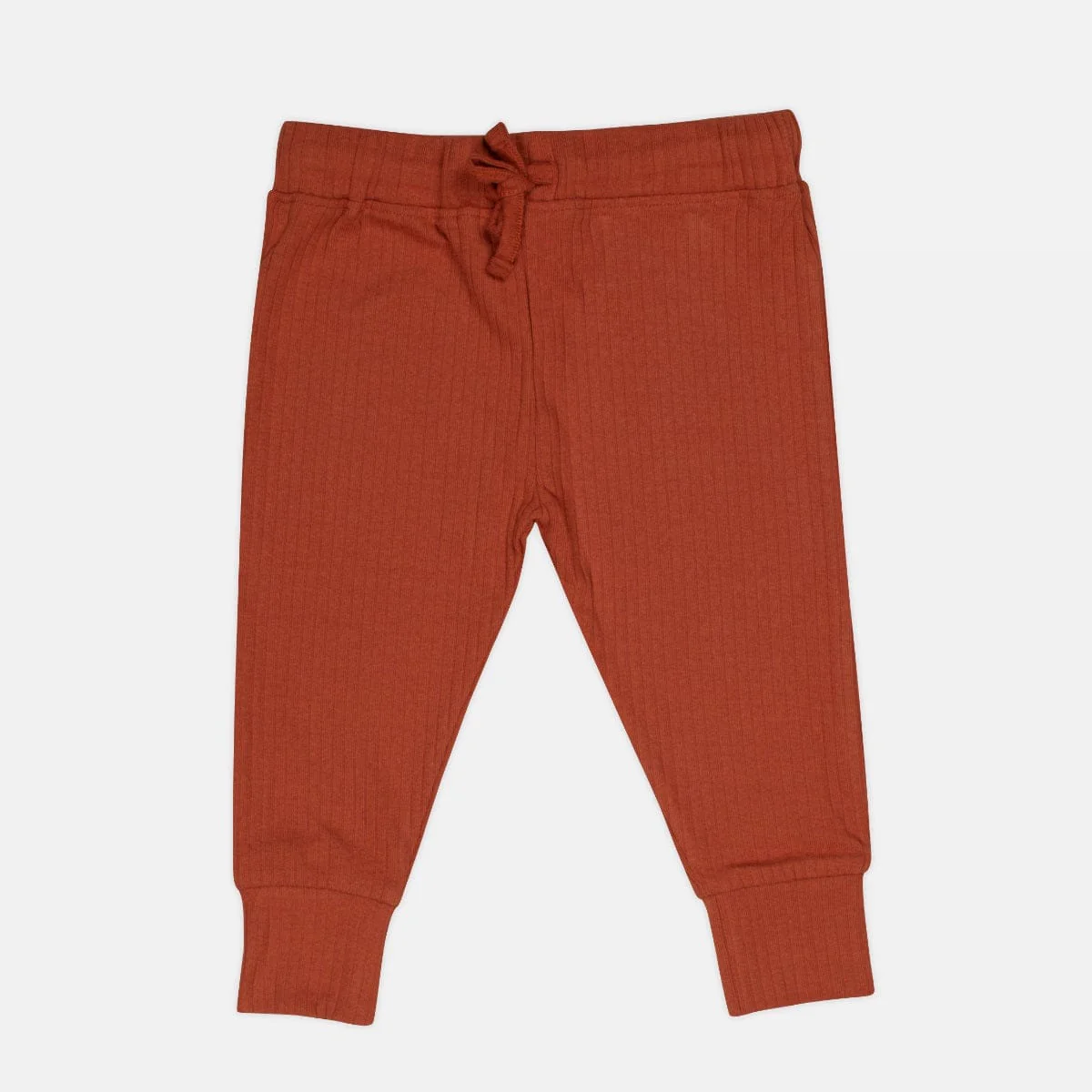 Rust Orange Ribbed Bottoms