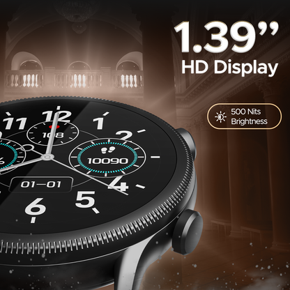 boAt Lunar Space Plus  Smartwatch with 1.39 3.53cm Round Display BT Calling  IP68 Dust Sweat  Splash Resistance