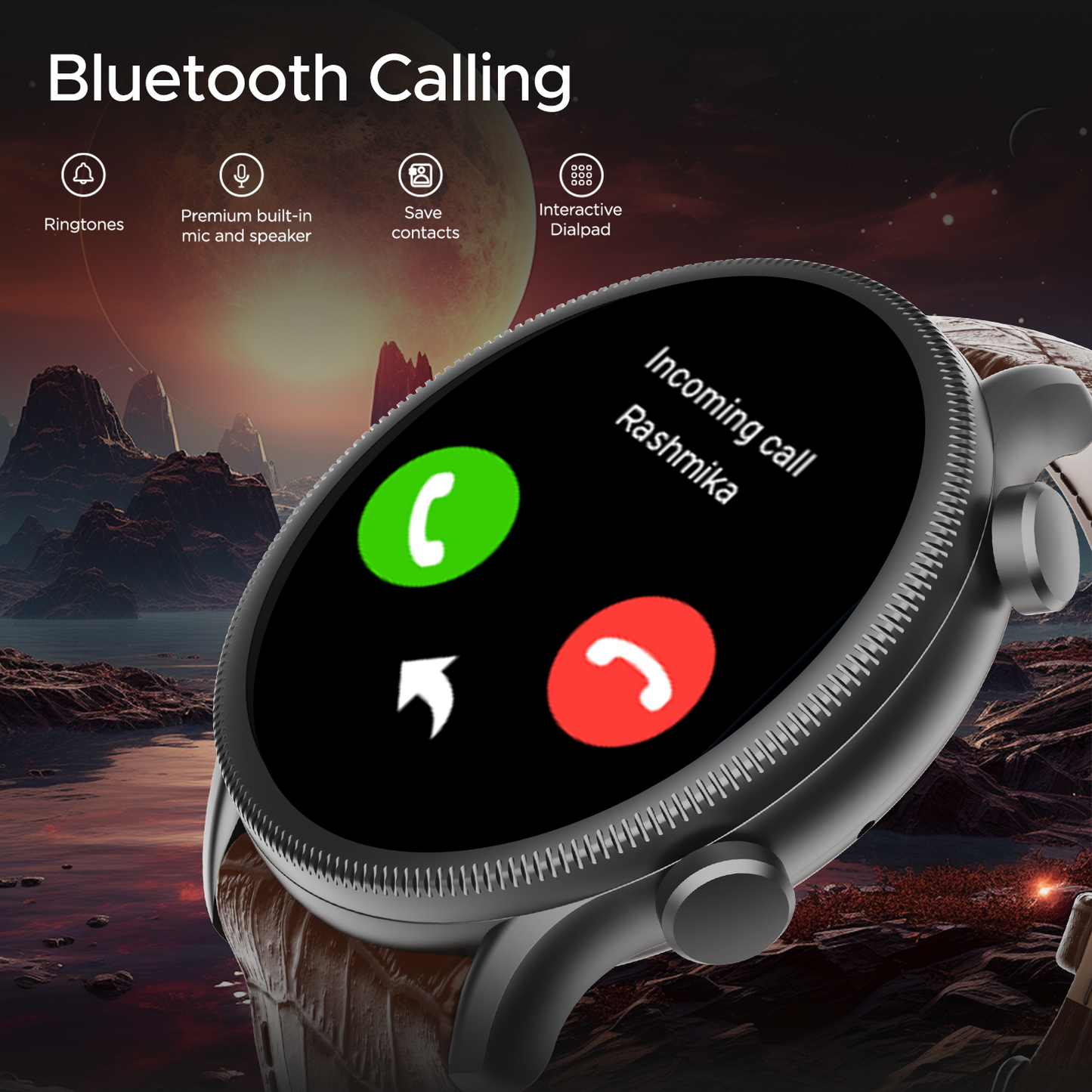 boAt Lunar Space Plus  Smartwatch with 1.39 3.53cm Round Display BT Calling  IP68 Dust Sweat  Splash Resistance