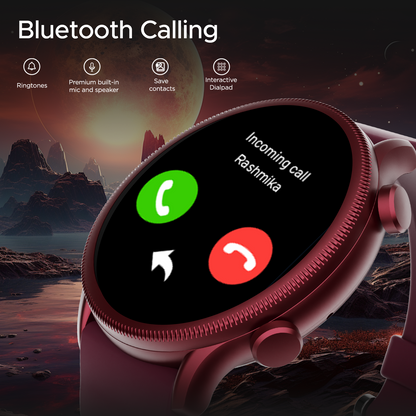 boAt Lunar Space Plus  Smartwatch with 1.39 3.53cm Round Display BT Calling  IP68 Dust Sweat  Splash Resistance