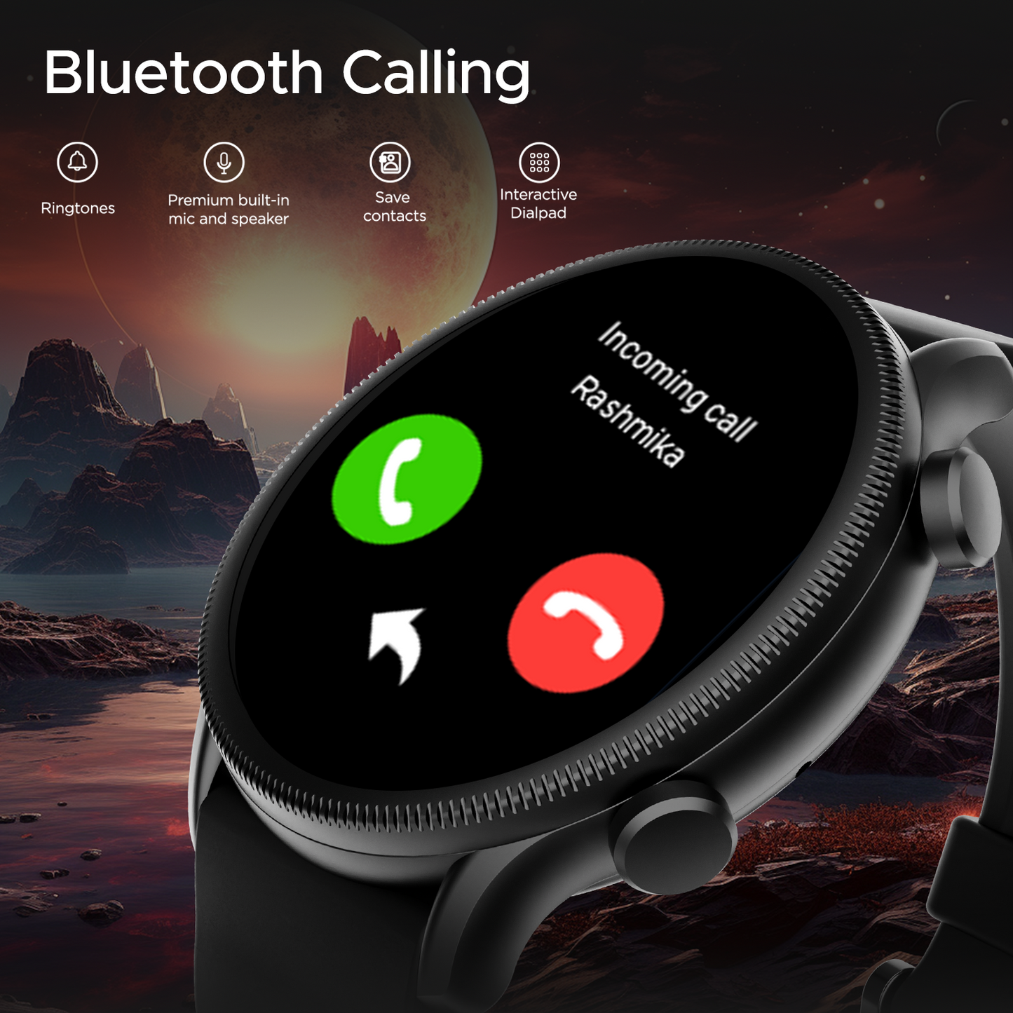 boAt Lunar Space Plus  Smartwatch with 1.39 3.53cm Round Display BT Calling  IP68 Dust Sweat  Splash Resistance