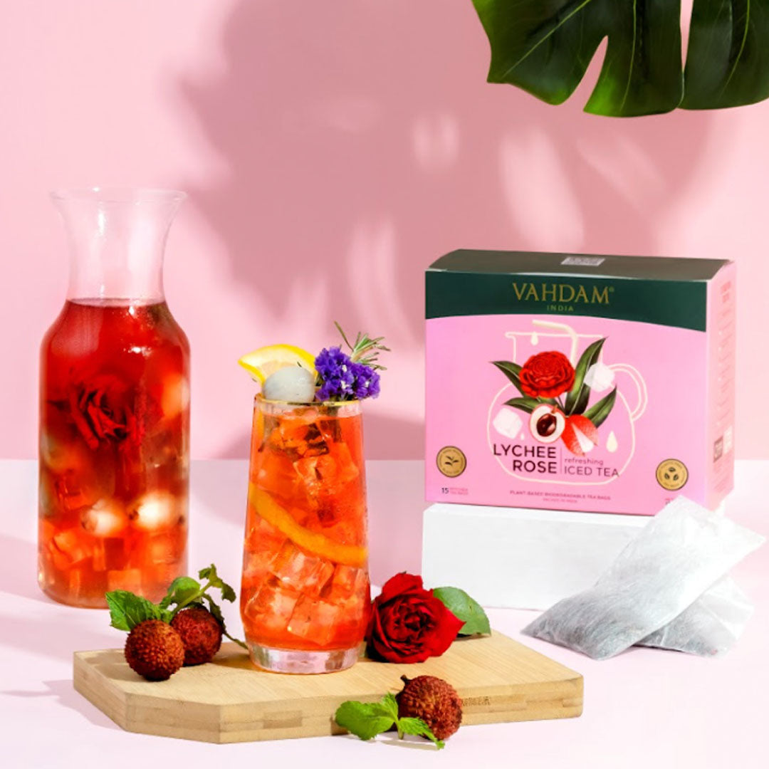 Lychee Rose Iced Tea  15 Pitcher Tea Bags