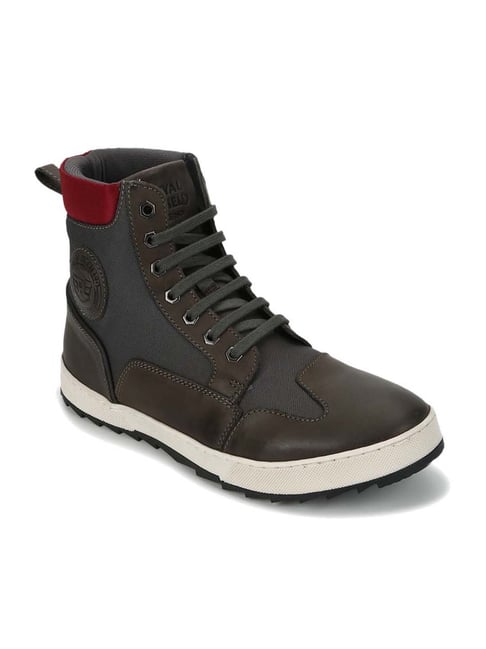 Royal Enfield Mens Grey Boots