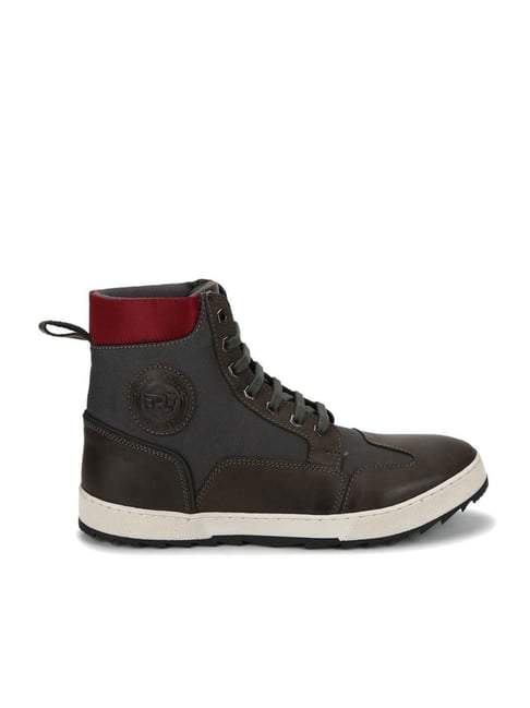 Royal Enfield Mens Grey Boots