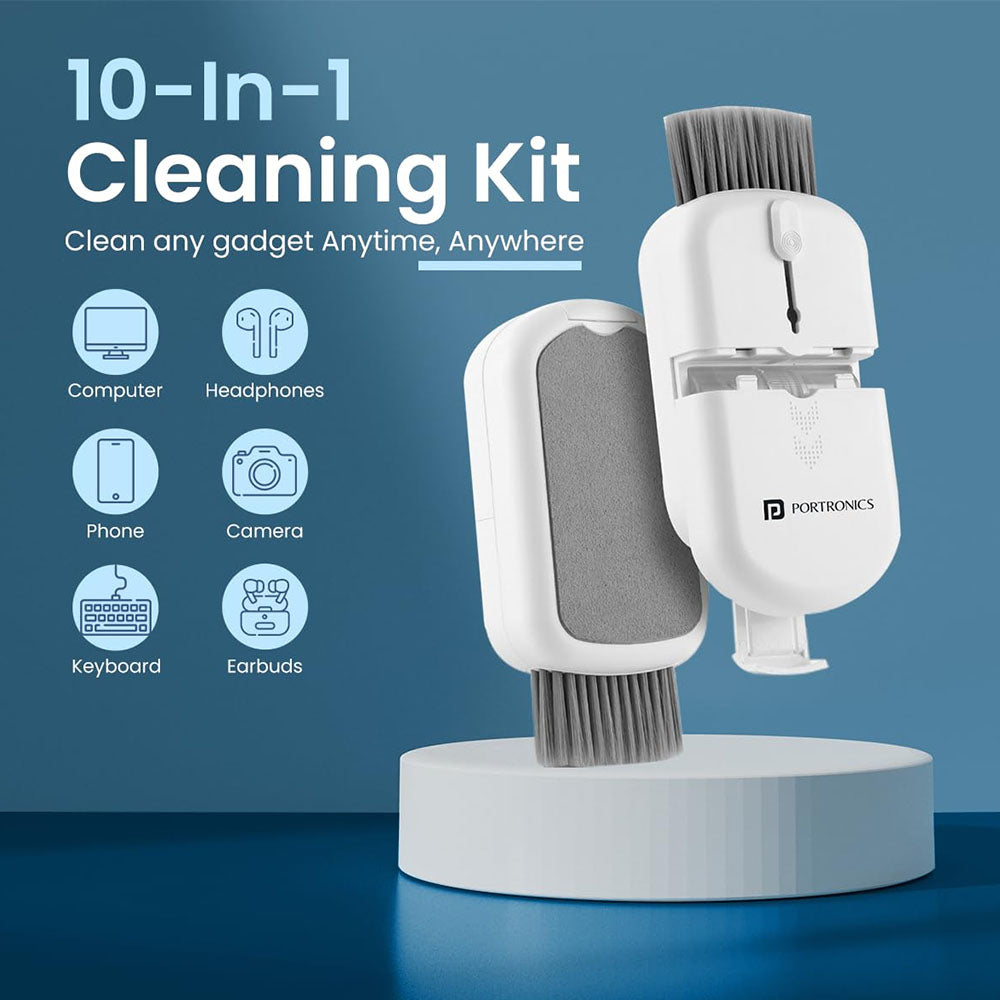 Portronics Clean P 10 in 1 Smart Gadget Cleaning Kit