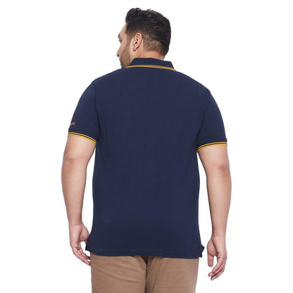 Men Plus Size Macald-NB Solid Polo Tshirt