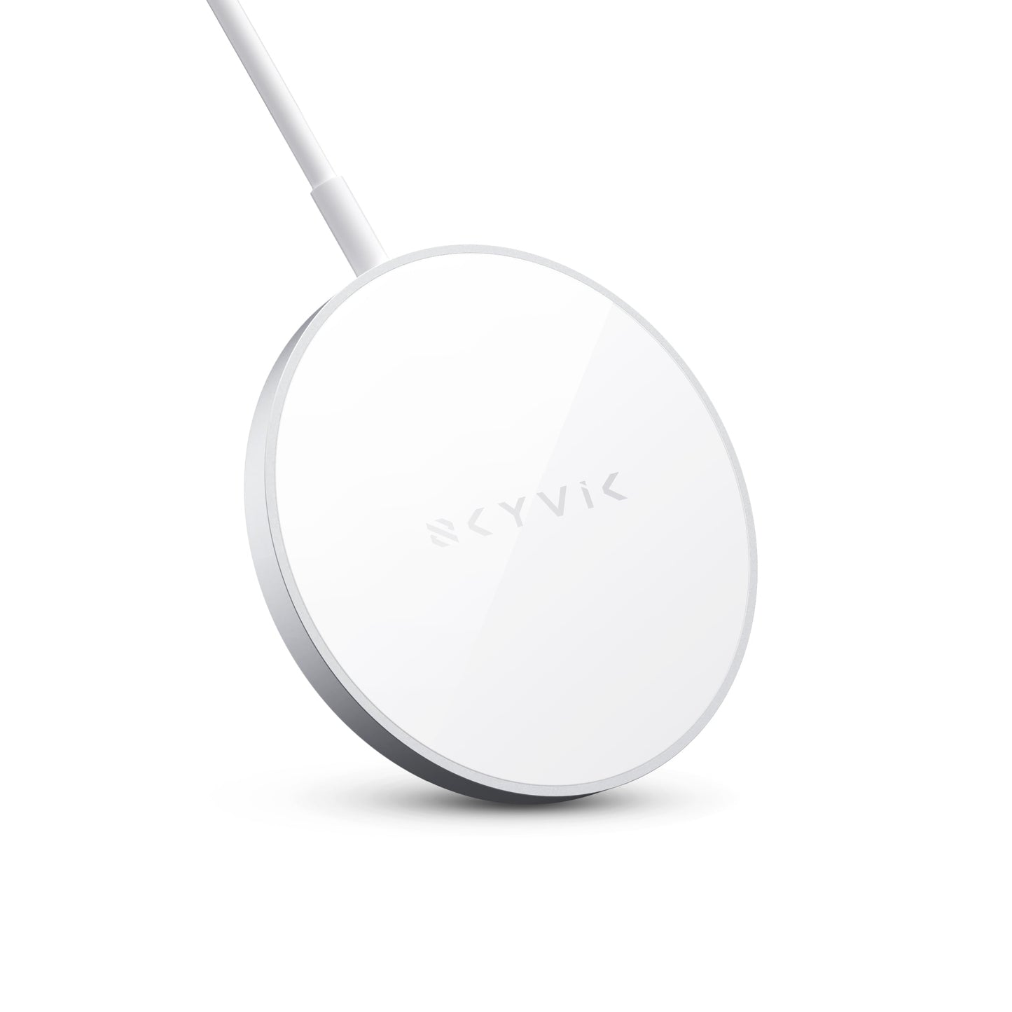 SKYVIK Beam Tap Magsafe Compatible 15W Fast Wireless Charging pad for iPhone 12 13  14 Series - White