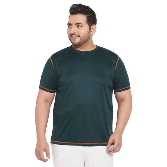 Men Plus Size Malchi Solid Round Neck Tshirt