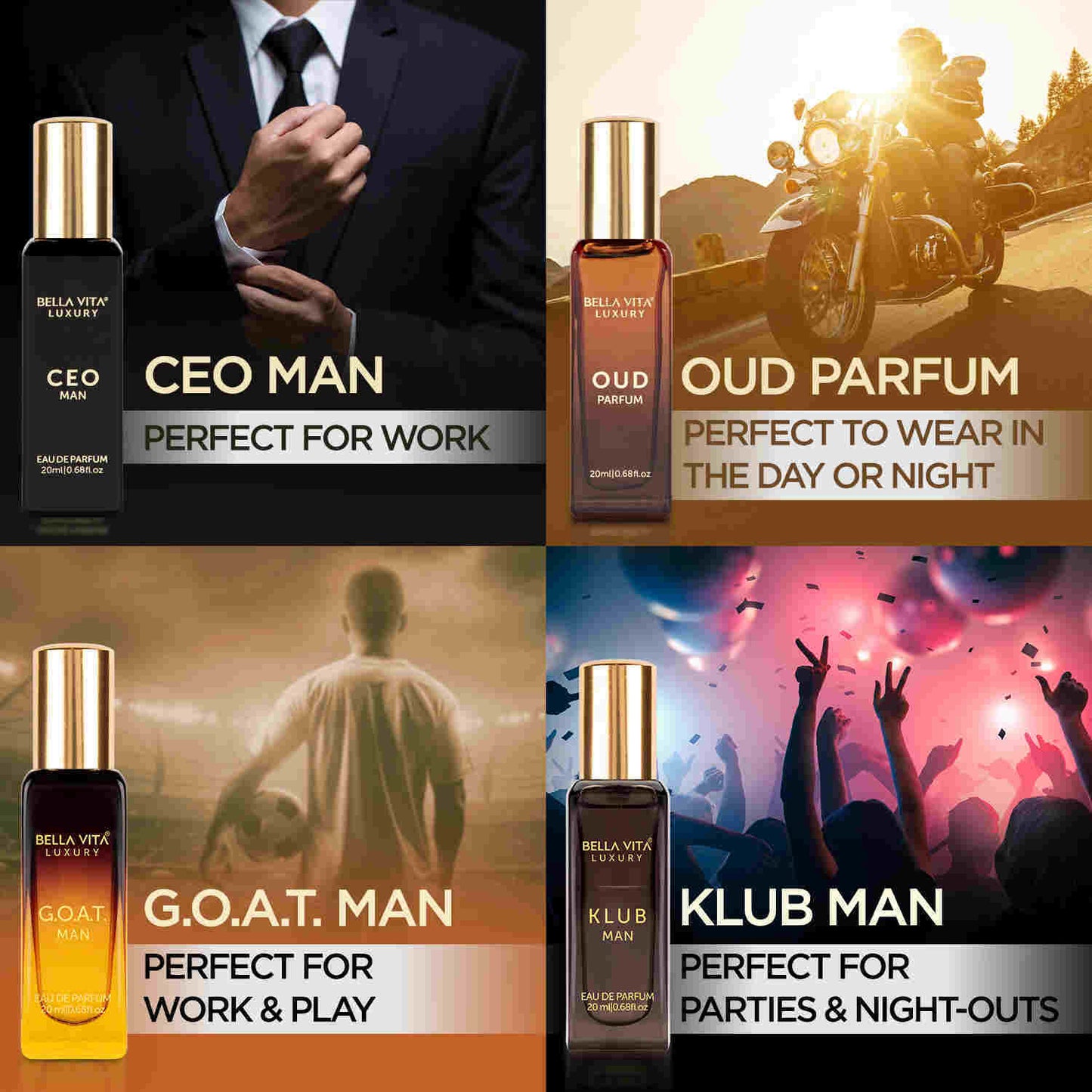 Luxury Perfume Gift Set For Men - 4 x 20ml