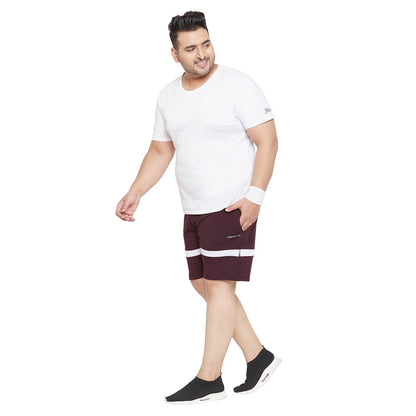 Men Plus Size Mapel Striped Shorts