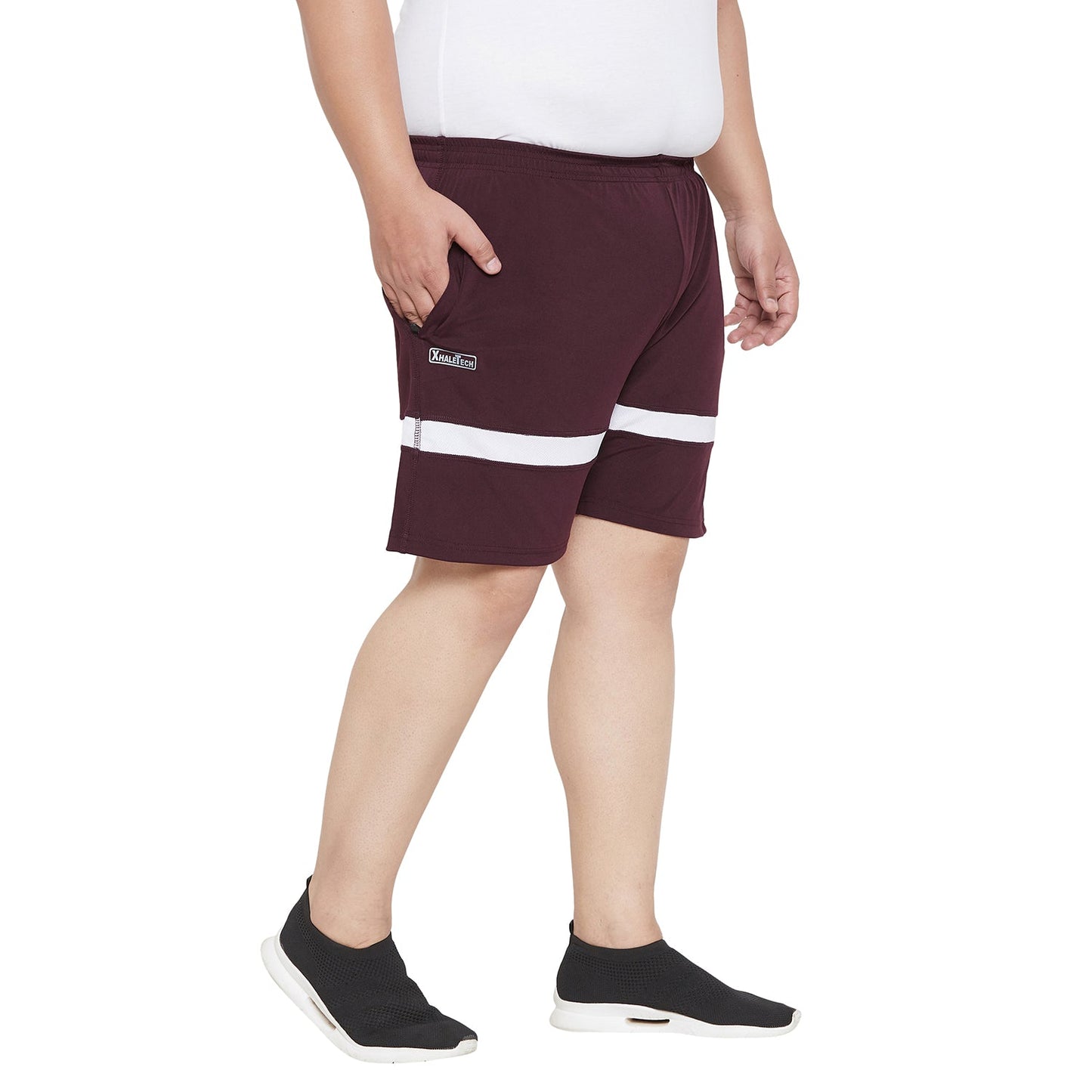 Men Plus Size Mapel Striped Shorts