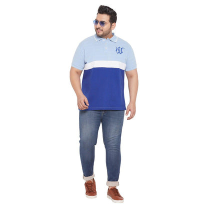 Men Plus Size Maximo Colorblock Polo Tshirt