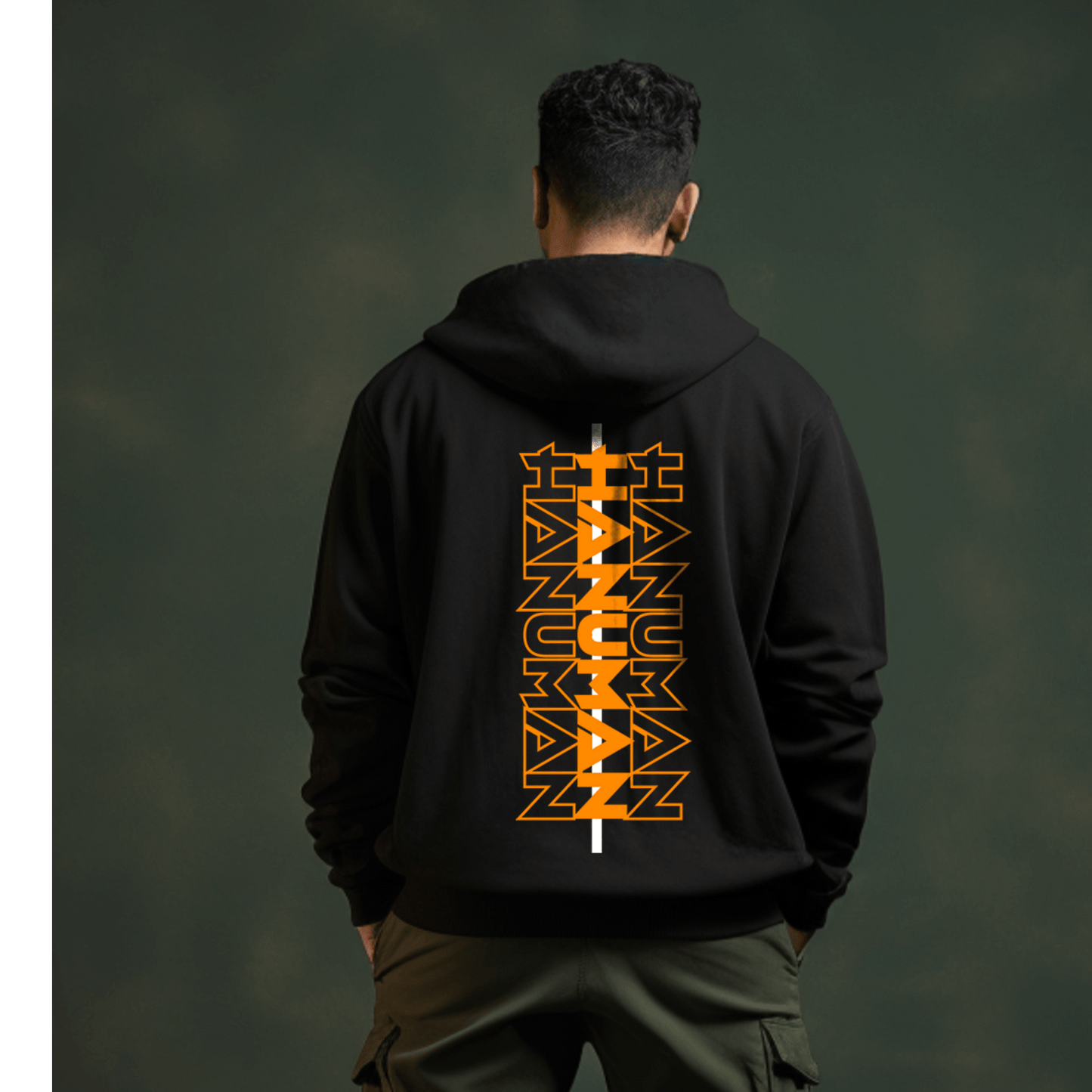 Hanuman Ji Design Printed Hoodie for Men