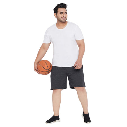 Men Plus Size Milan-DG Solid Shorts