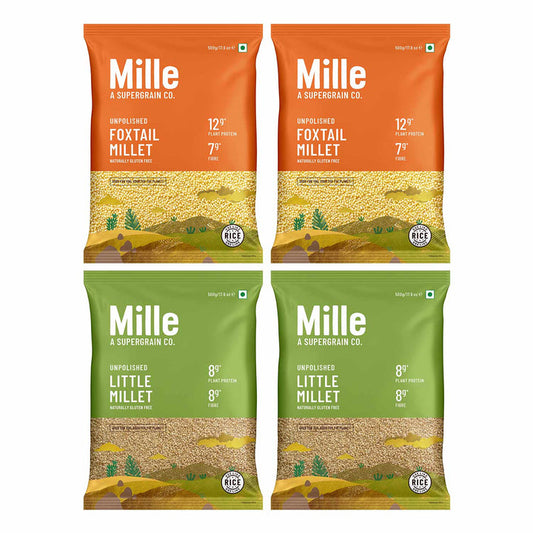 Weight Loss Combo - 2 Little Millet Grains  2 Foxtail Millet Grains