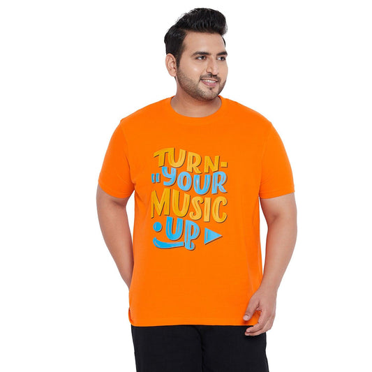 Men Plus Size Muse Printed Round Neck Tshirt