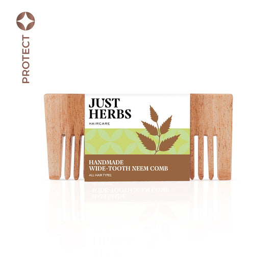 Just Herbs Handmade Wide-Tooth Neem Comb