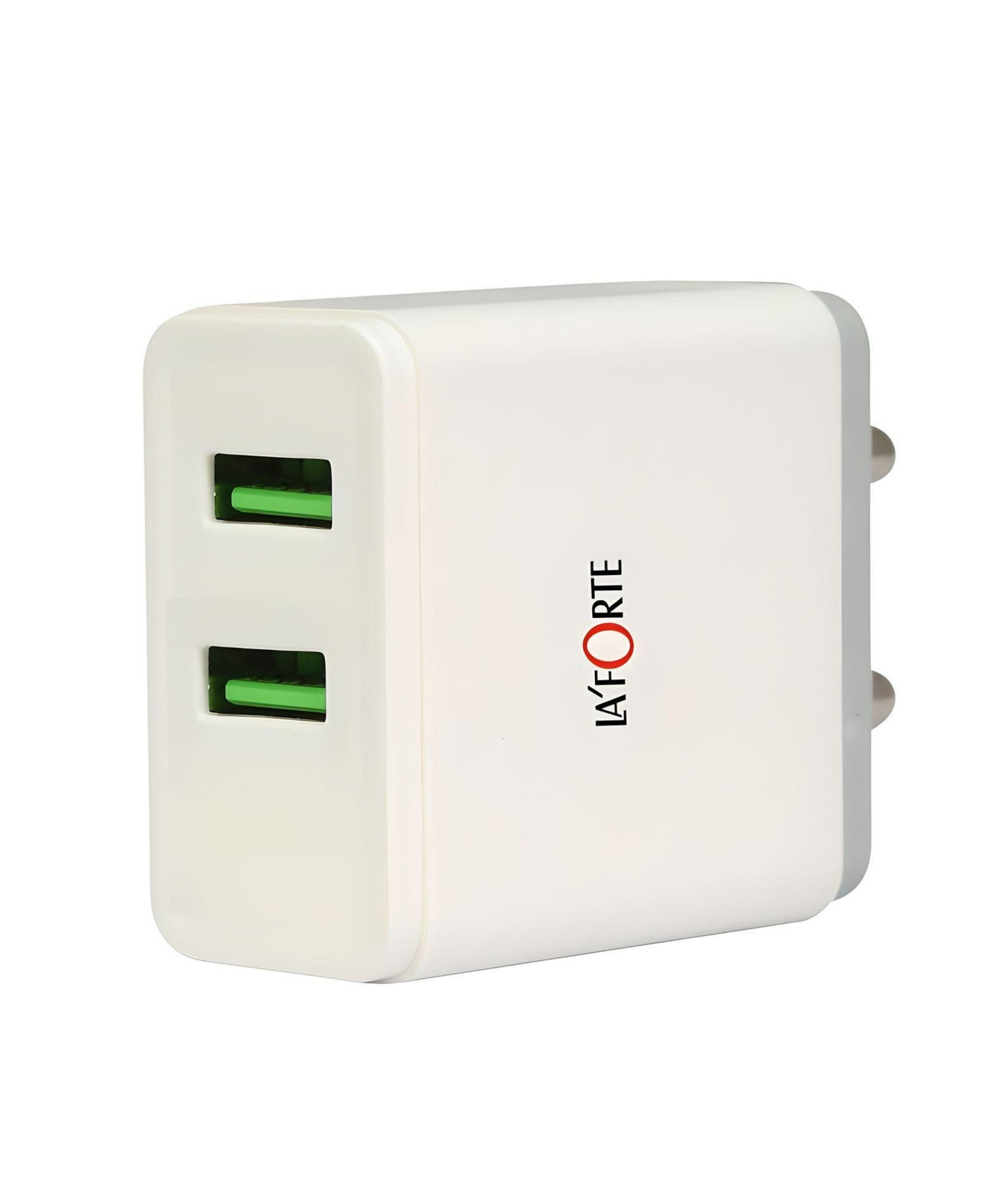 La Forte Mobile Wall Charger with Dual USB Output 2.1 Amp White