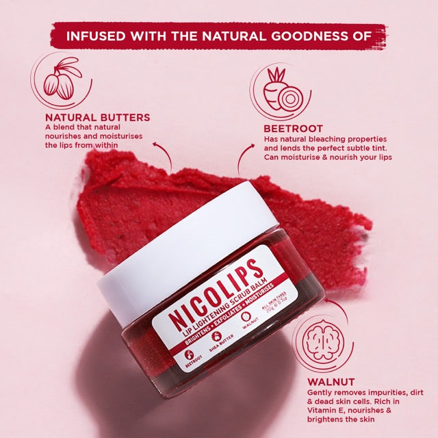 Nicolips Lip Brightening Scrub - 20gm