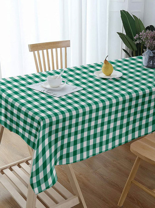 Lushomes Classic Farmhouse Buffalo Checkered Tablecloth, 60x120 inch, Green. Perfect for outdoor picnics, kitchen, holiday dinners, and camping.