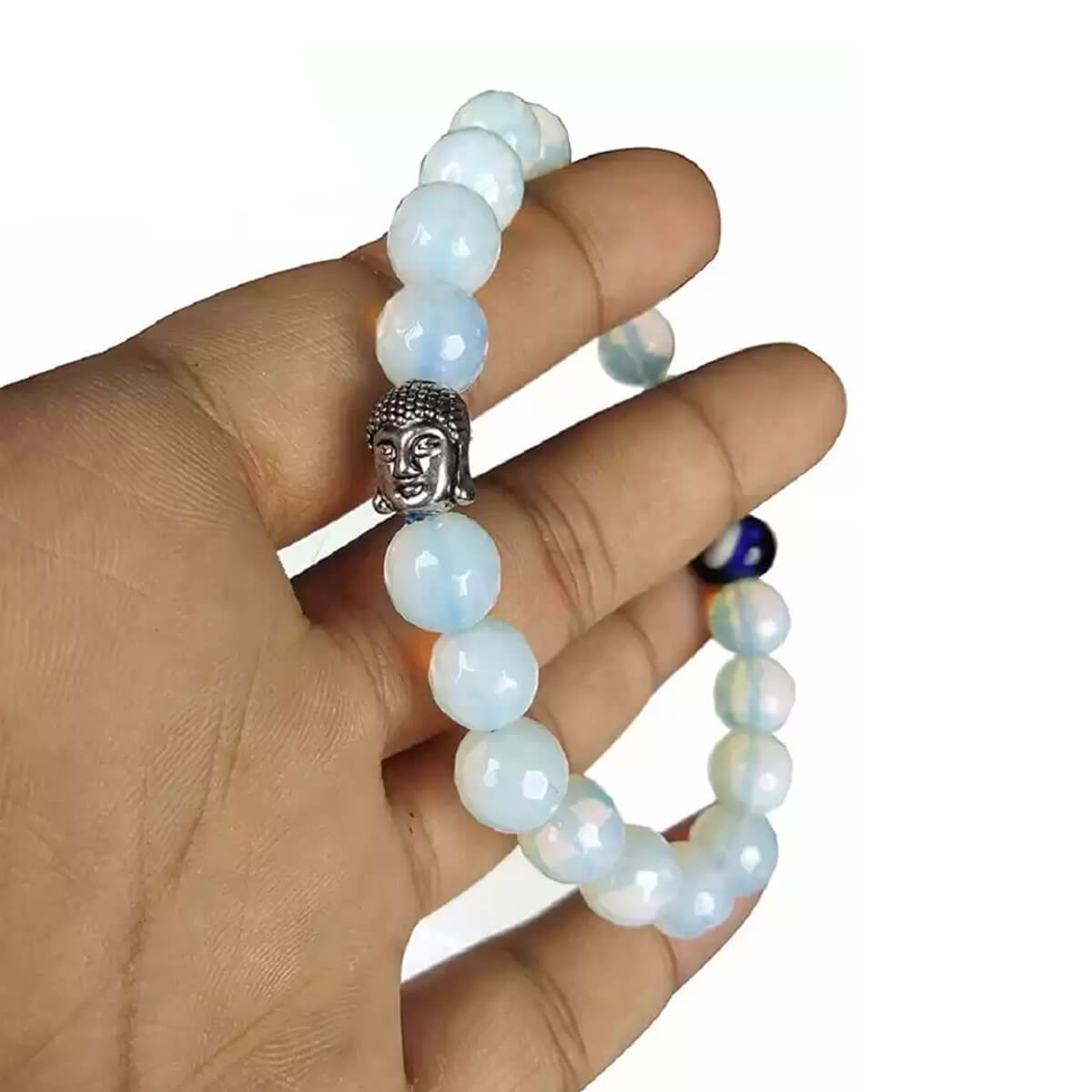 Authentic Buddha Opalite Bracelet with Evil Eye