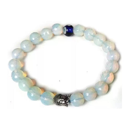 Authentic Buddha Opalite Bracelet with Evil Eye