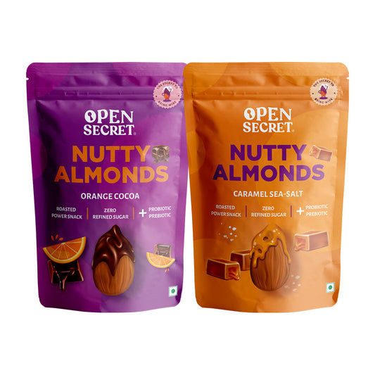 Nutty Almonds  Orange Cocoa  Caramel Sea Salt 60g