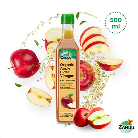 Organic Apple Cider Vinegar With Mother  Raw Unfiltered  Cold-Pressed 500ml