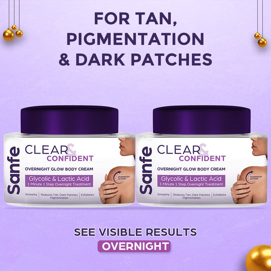 Clear  Confident Overnight Glow Body Cream for Dry  Cracked Feet 200gm