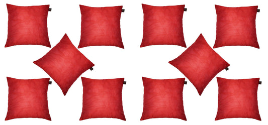 Lushomes Red cushion cover 12x12 cushion covers 12 inch x 12 inch Faux Silk Cushion Cover sofa cushion covers sofa pillow cover Set of 10 12x12 Inches