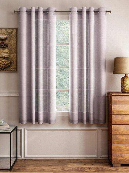 Lushomes sheer curtains, Brown Melody, 54x60 inches, single piece.