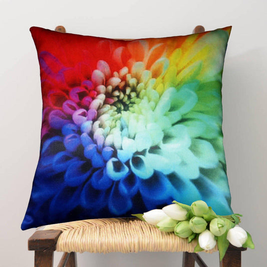 Lushomes Printed Petals Cushion Cover16 x 16 inches Single pc