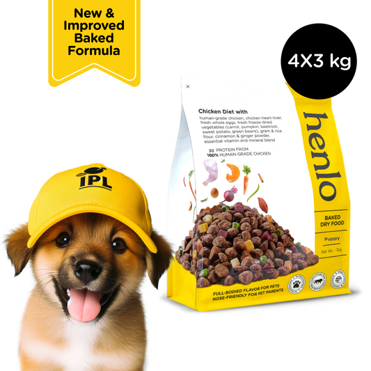 Henlo Baked Dry Food for Puppies  100 human grade ingredients