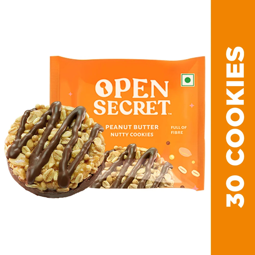 Open Secret Peanut Butter Nutty Cookies - Pack of 30