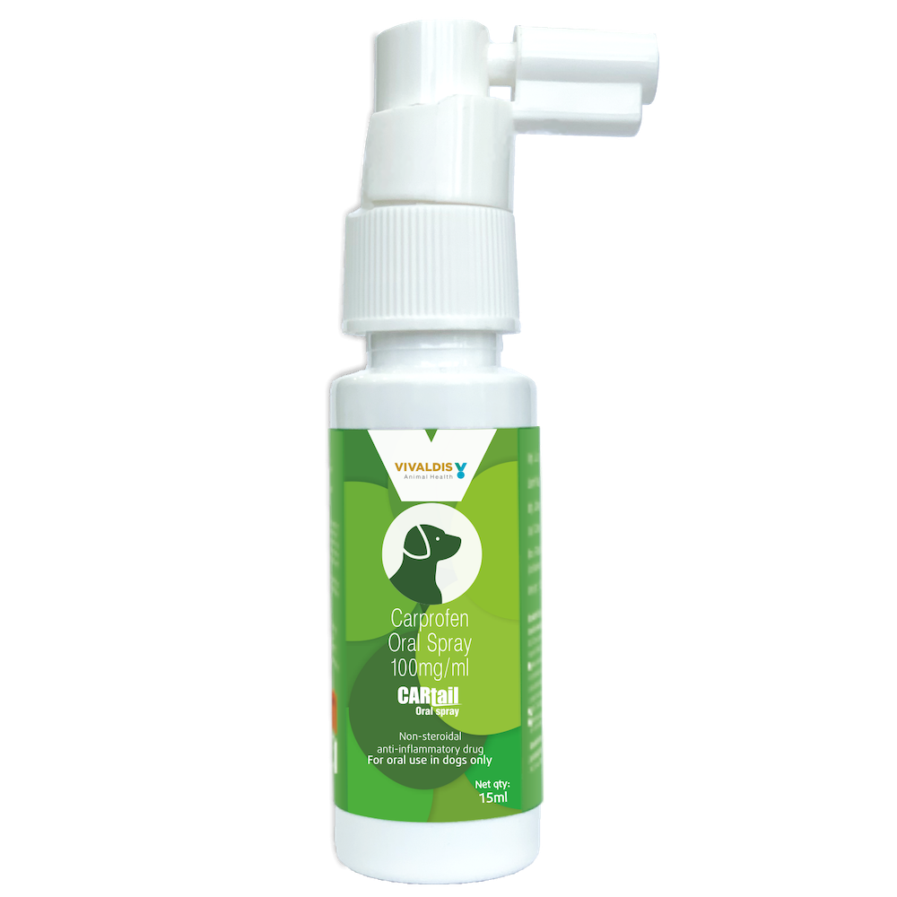 Vivaldis Cartail Carprofen Oral Spray for Dogs 15ml