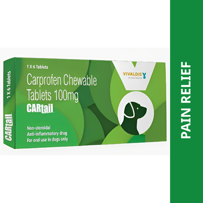 Vivaldis Cartail 100mg Carprofen Tablet for Dogs pack of 6 tablets