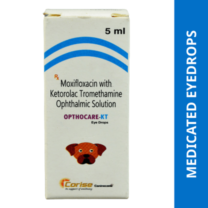 Corise Opthocare KT Moxifloxacin Ketorolac Eye Drops for Dogs  Cats 5ml