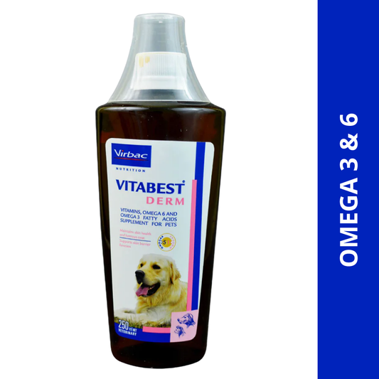 Virbac Vitabest Derm Omega 36 Syrup for Dogs and Cats 250ml