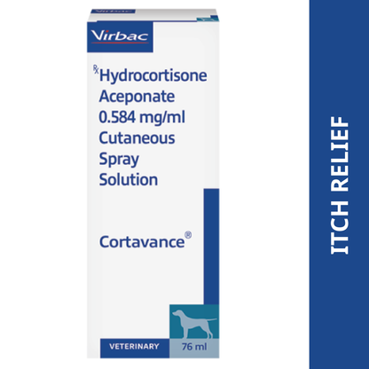 Virbac Cortavance Hydrocortisone Spray for Dogs  Cats 76ml