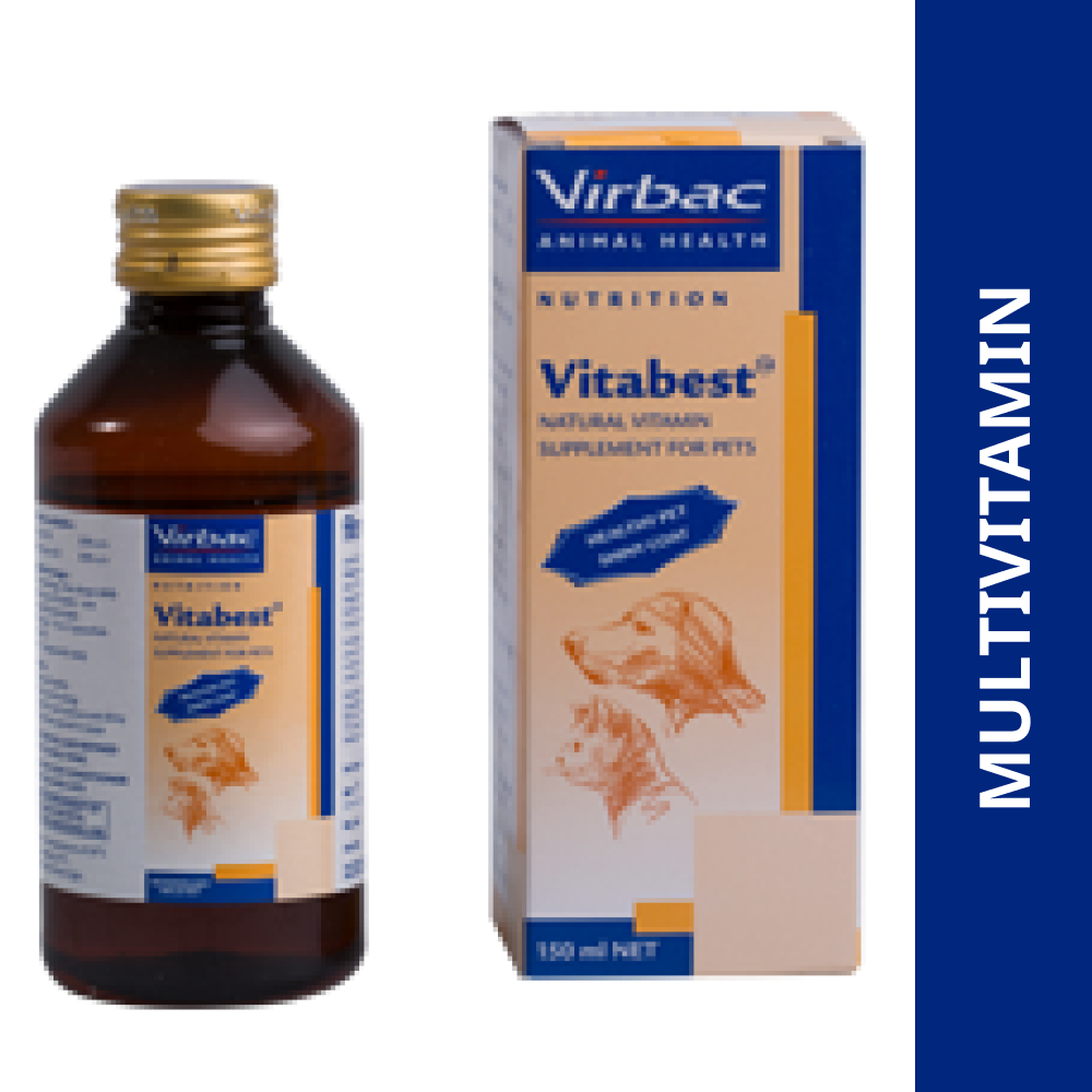 Virbac Vitabest Multi Vitamin Supplement for Dogs and Cats 150ml