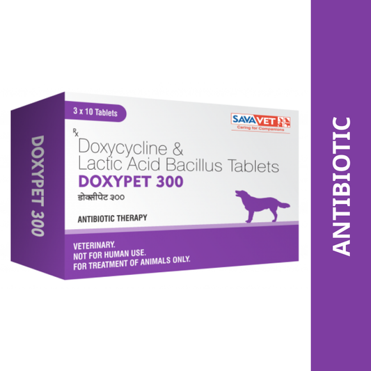 Savavet Doxypet Doxycycline Tablet for Dogs and Cats pack of 10 tablets