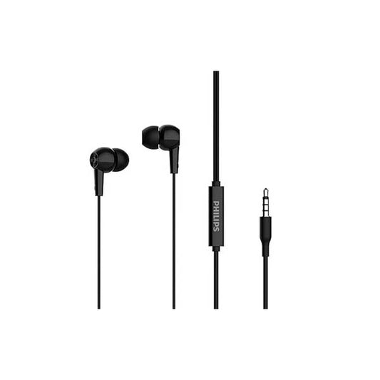 Philips Audio TAE1107BK Wired in-Ear Earphones with Built in Mic