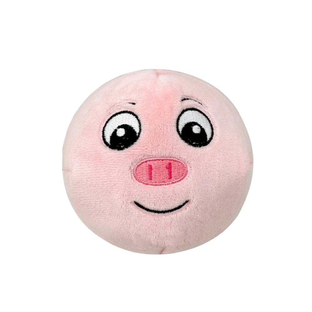 Talking Dog Club Pop A Pig Bouncy Plush Toy for Dogs Pink