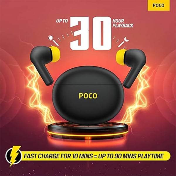 Poco Pods True Wireless Earbuds with 30 Hour Playback