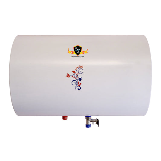 Water Geyser  Power Guard 25L Storage Water Heater Geyser With Glass Line Horizontal Tank White PG-GL-HORIZONTAL-25