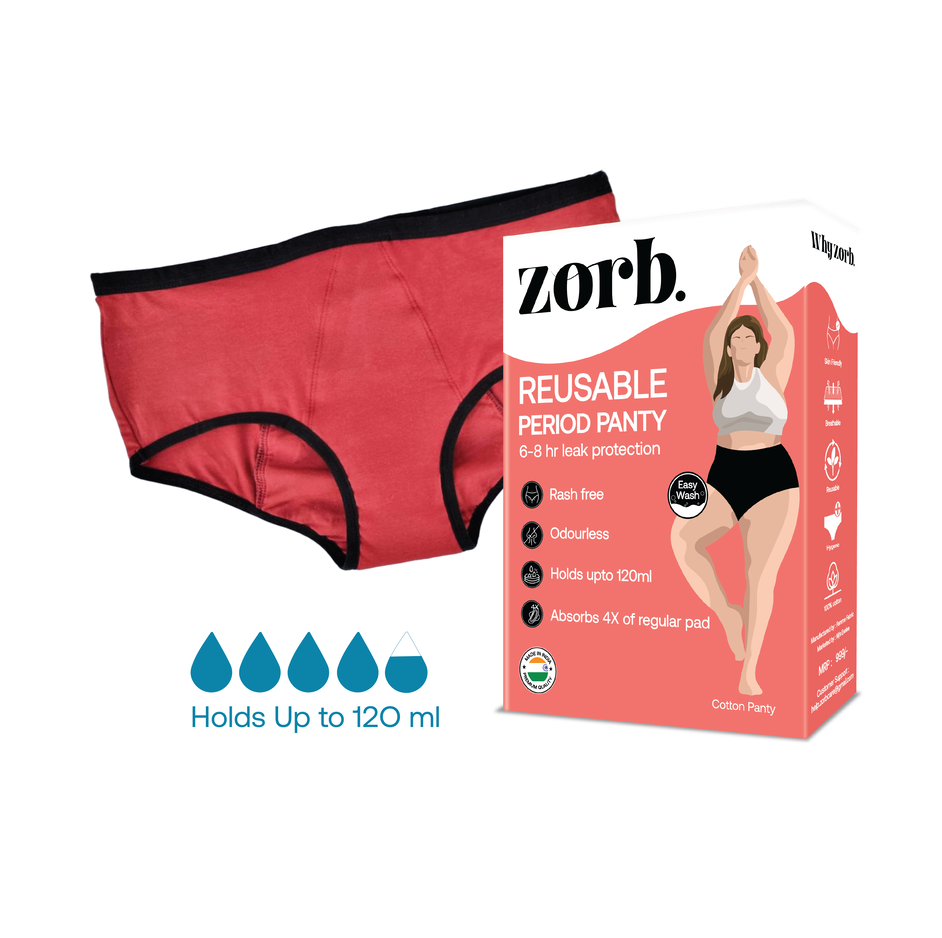 Zorb. Reusable Period Panty Maroon