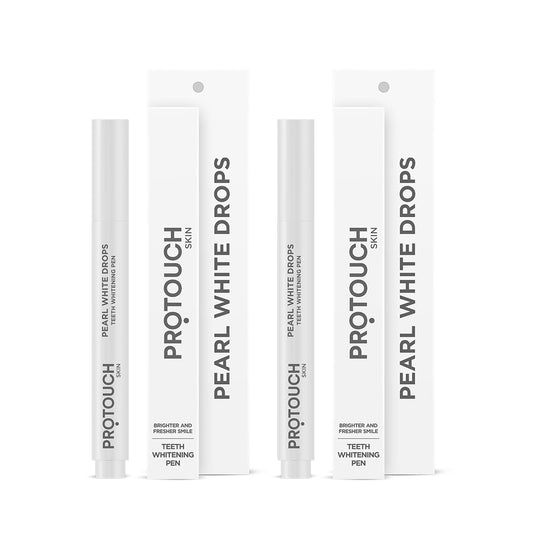 PROTOUCH Pearl White Drops  Teeth Whitening Pen Gel  Whiter Teeth  Fresher Breath for a Brighter Smile on-the-go  Enamel Safe Pack of 2