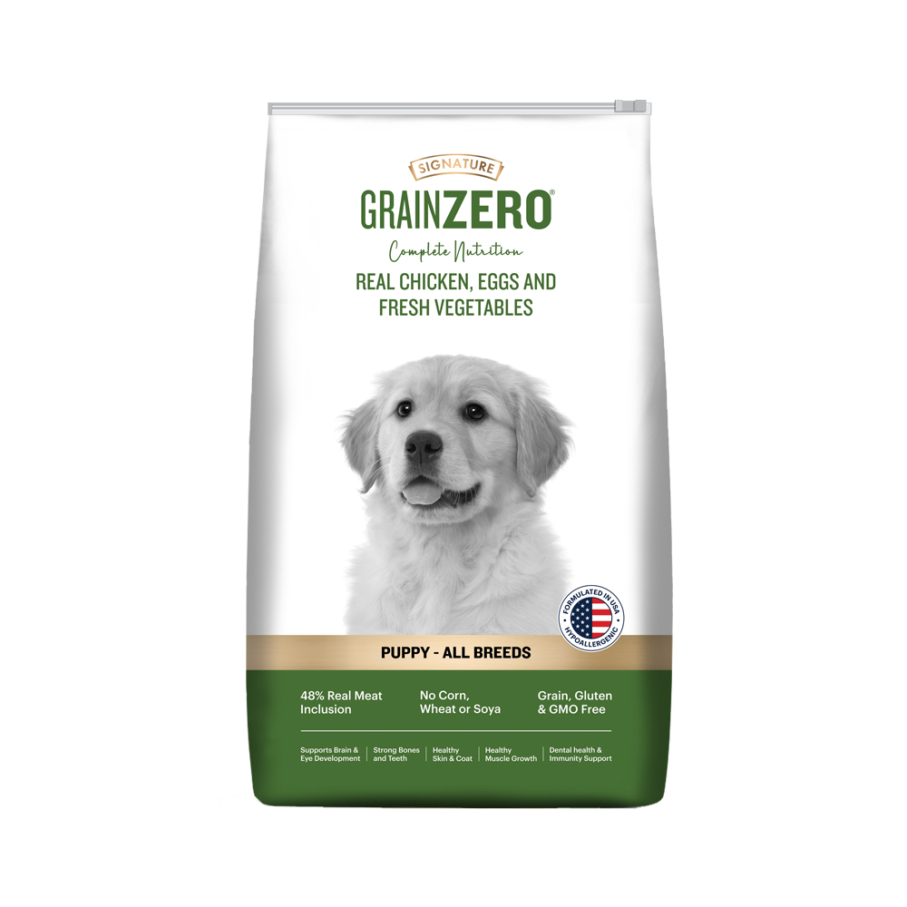 Signature Grain Zero Real Chicken Egg and Vegetables Puppy Dog Dry Food